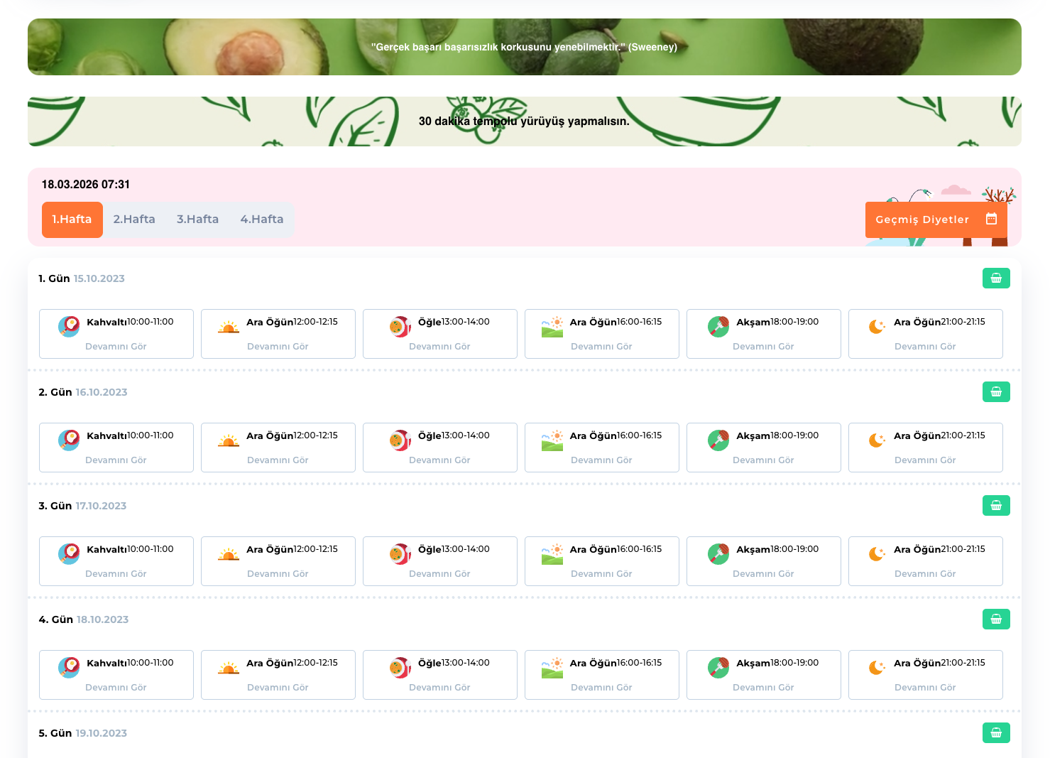 Dietprof Web Application